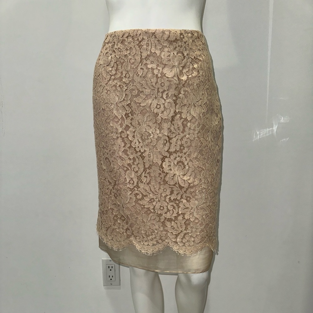 Kay Unger Beige Lace Skirt Size 6